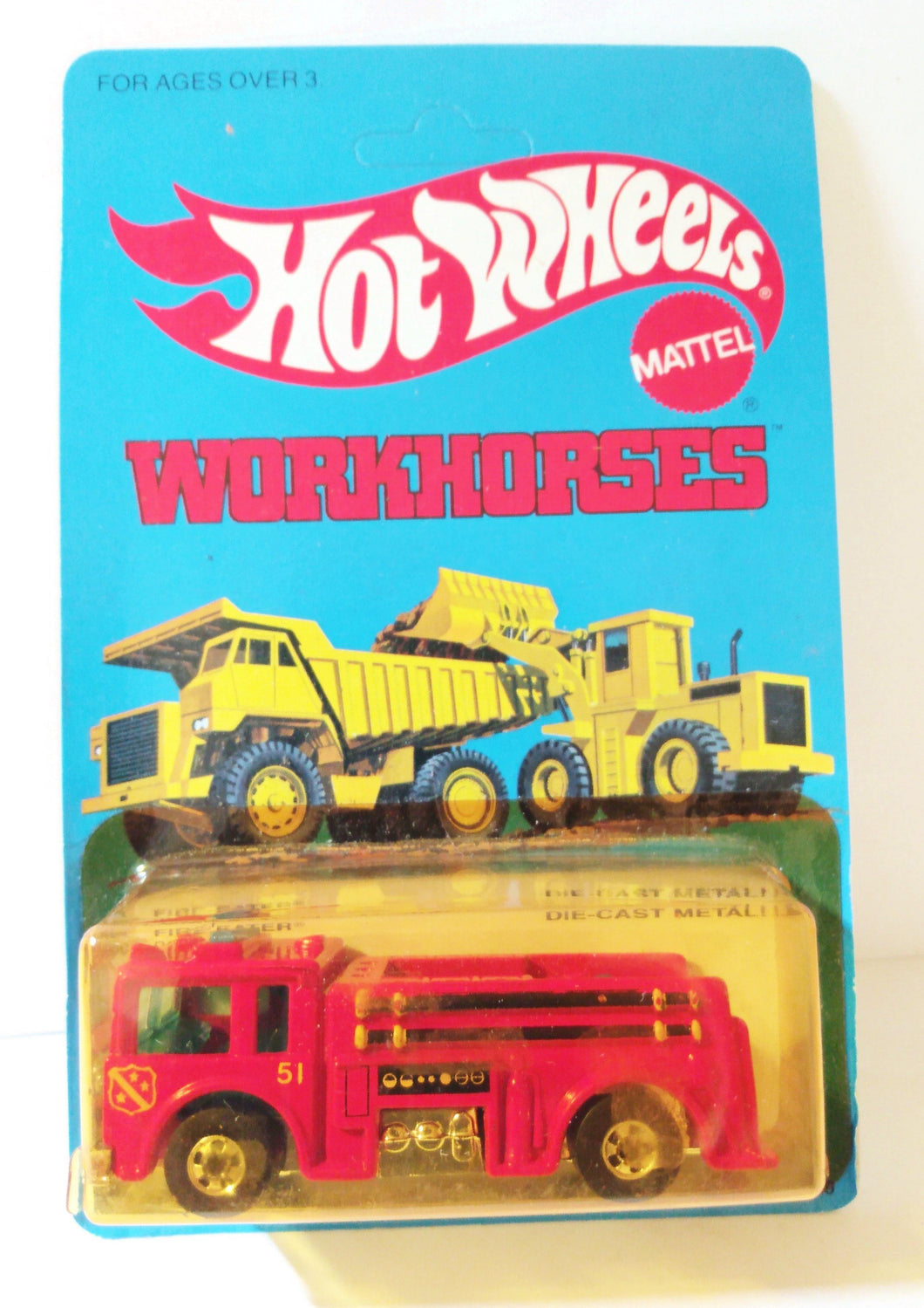Hot Wheels 9640 Workhorses Fire-Eater Fire Engine Truck Malaysia 1982 - TulipStuff
