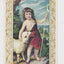 Christmas Greetings Shepherd Boy and Lamb Postcard Vintage - TulipStuff
