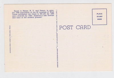 Greetings from La Mesa Texas Large Letter Linen Postcard 1940's - TulipStuff