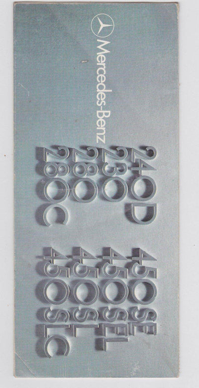 Mercedes-Benz of North America 1970's Foldout Brochure of All Models - TulipStuff
