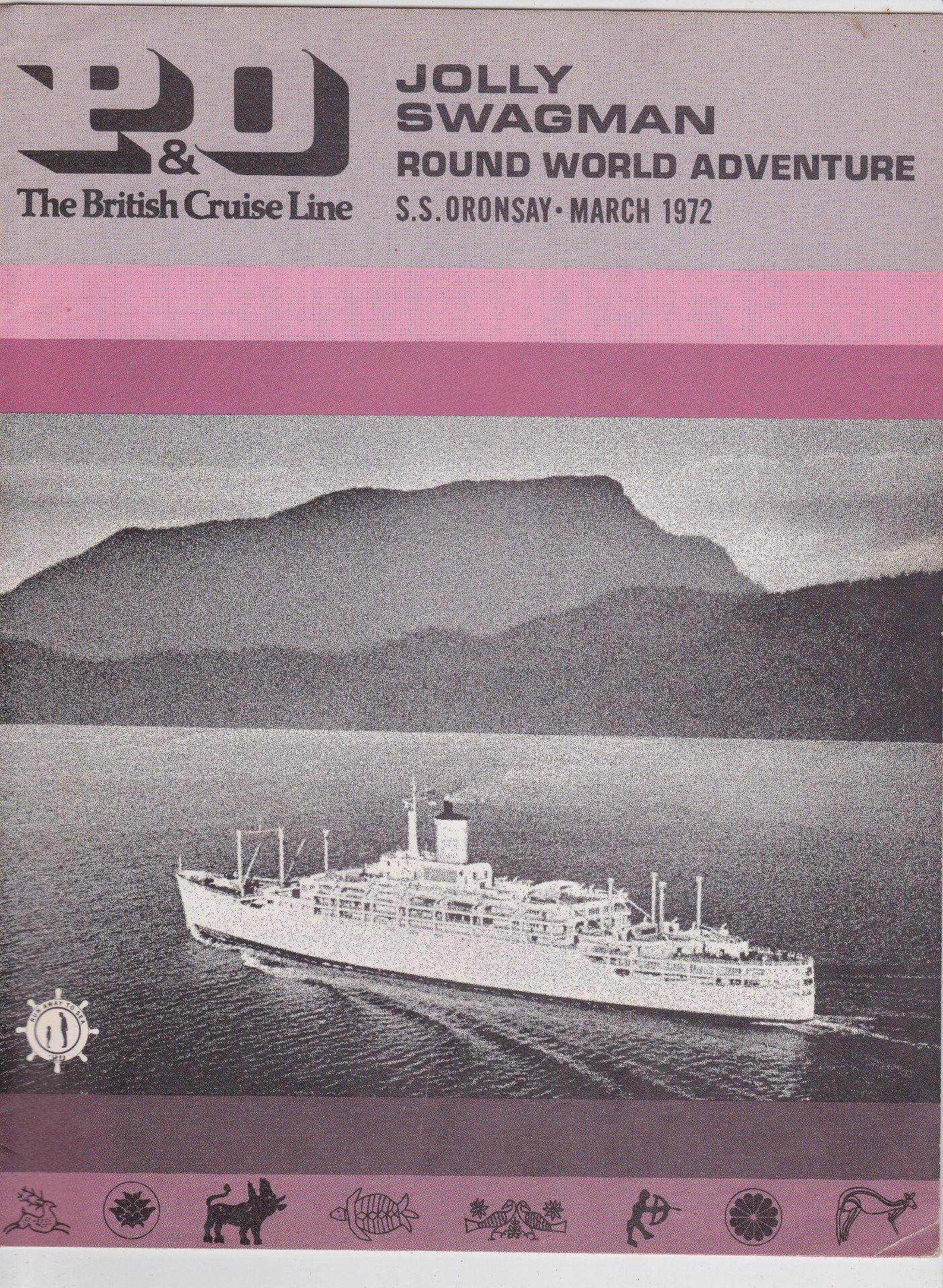 P&O Lines ss Oronsay March 1972 Jolly Swagman Round World Adventure Brochure - TulipStuff