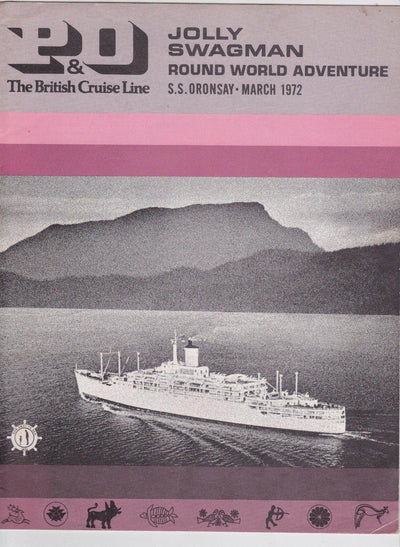 P&O Lines ss Oronsay March 1972 Jolly Swagman Round World Adventure Brochure - TulipStuff