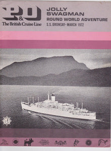 P&O Lines ss Oronsay March 1972 Jolly Swagman Round World Adventure Brochure - TulipStuff