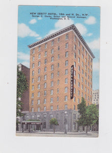 The New Ebbitt Hotel Washington DC 1940's Linen Postcard - TulipStuff