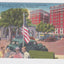 St Petersburg FL Green Benches Open Air Post Office Princess Martha Hotel Postcard 1940's - TulipStuff
