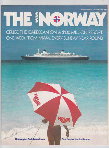 Norwegian Caribbean Lines NCL ss Norway 1981 Caribbean Brochure - TulipStuff