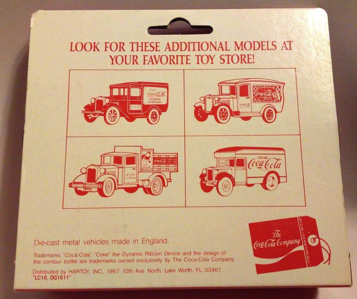 Lledo Hartoy DG16 Diecast Metal Coca-Cola 1934 Dennis Parcels Van Made in England - TulipStuff