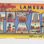 Greetings from La Mesa Texas Large Letter Linen Postcard 1940's - TulipStuff