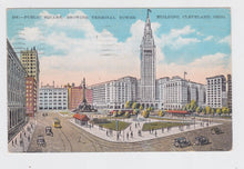 Load image into Gallery viewer, Cleveland Ohio Public Square Showing Terminal Tower Postcard late 1920&#39;s - TulipStuff
