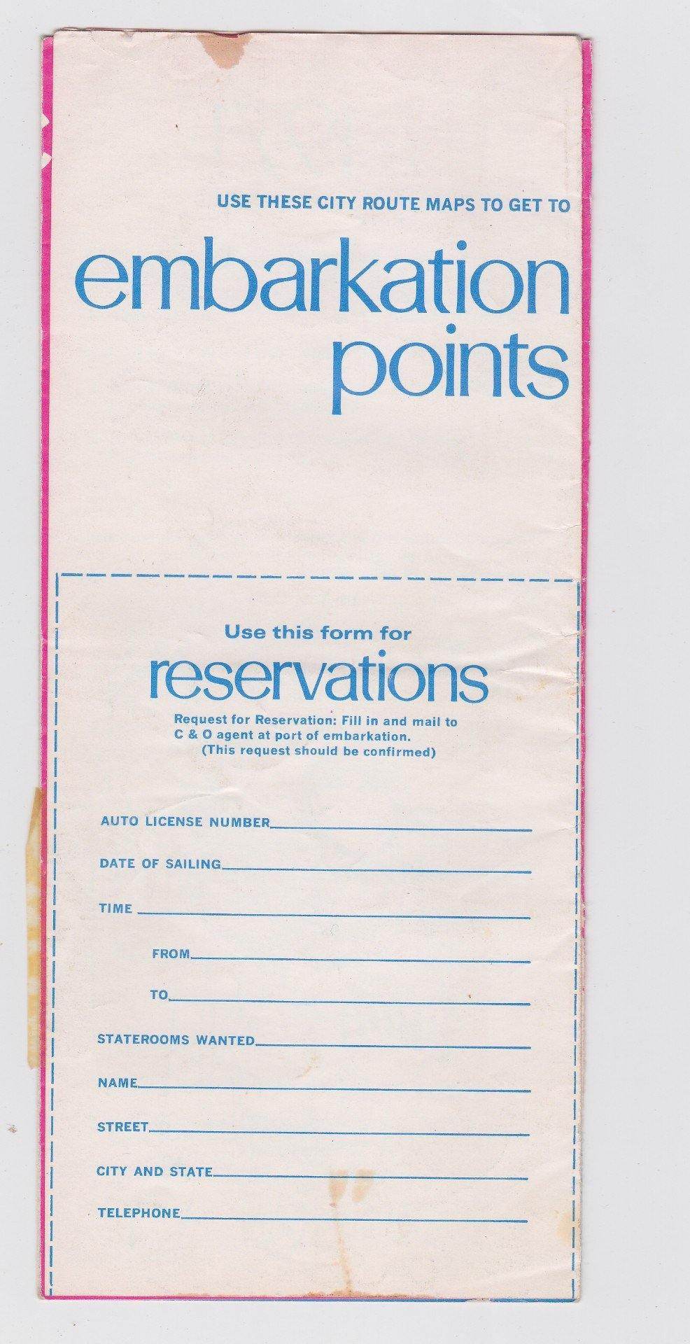 C&O Cross Lake Michigan Autoferry Service Schedule 1971 Brochure - TulipStuff