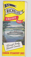 Load image into Gallery viewer, Canada Steamship Lines ss Richelieu 1955 French Canada Cruises Brochure - TulipStuff
