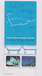 Nauru Pacific Line M.V. Enna G 1977-78 Micronesia Freighter Cruises Brochure - TulipStuff