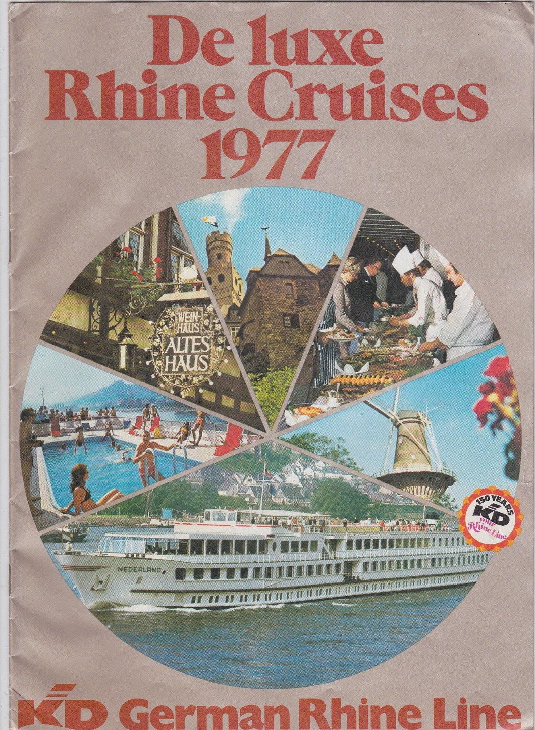 KD German Rhine Line 1977 Rhine River Cruises Brochure - TulipStuff