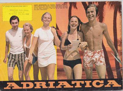 Adriatica Line Italian Cruise Ships 1974 Brochure T.V. Ausonia M.V. Illiria - TulipStuff