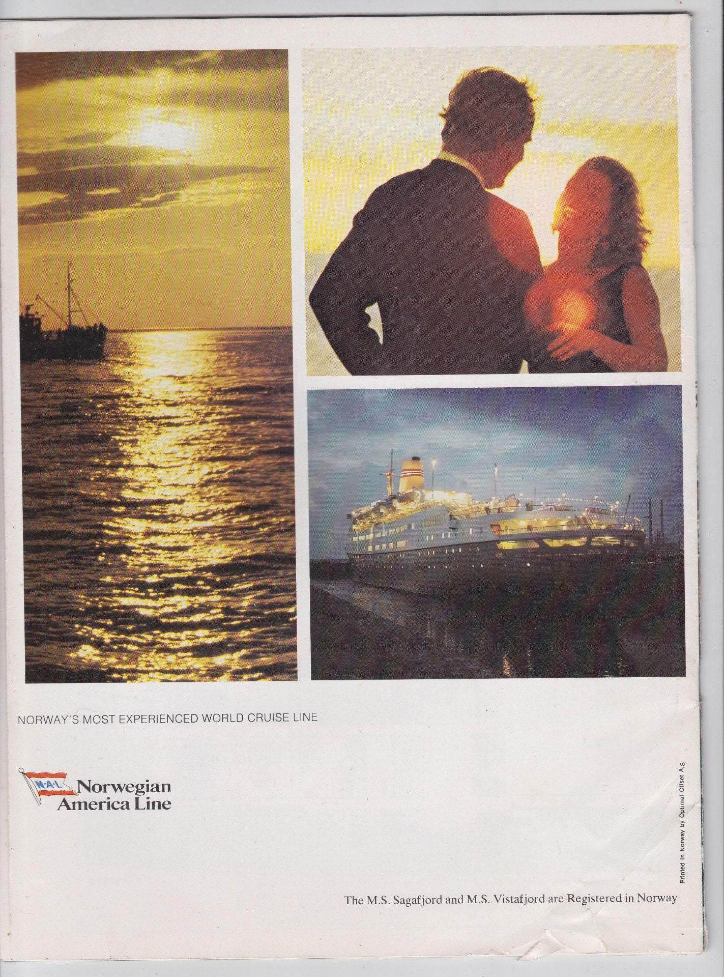 Norwegian America Line Cruise Ship M.S. Sagafjord European Cruises 1978 Brochure - TulipStuff