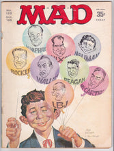 Load image into Gallery viewer, Mad Magazine 122 October 1968 Presidential Election Satire Nixon Wallace LBJ Reagan Humphrey Rockefeller - TulipStuff
