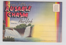 Load image into Gallery viewer, Ausable Chasm New York Postcard Booklet 1940 with 18 Views - TulipStuff
