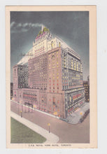 Load image into Gallery viewer, C.P.R. Royal York Hotel At Night Toronto Ontario Canada 1940&#39;s - TulipStuff
