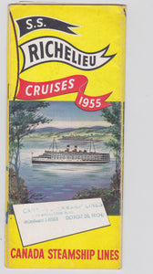 Canada Steamship Lines ss Richelieu 1955 French Canada Cruises Brochure - TulipStuff