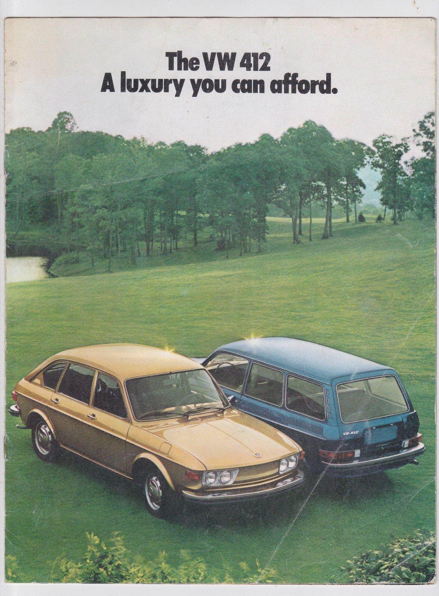 Volkswagen VW 412 1974 Dealer Sales Brochure - TulipStuff