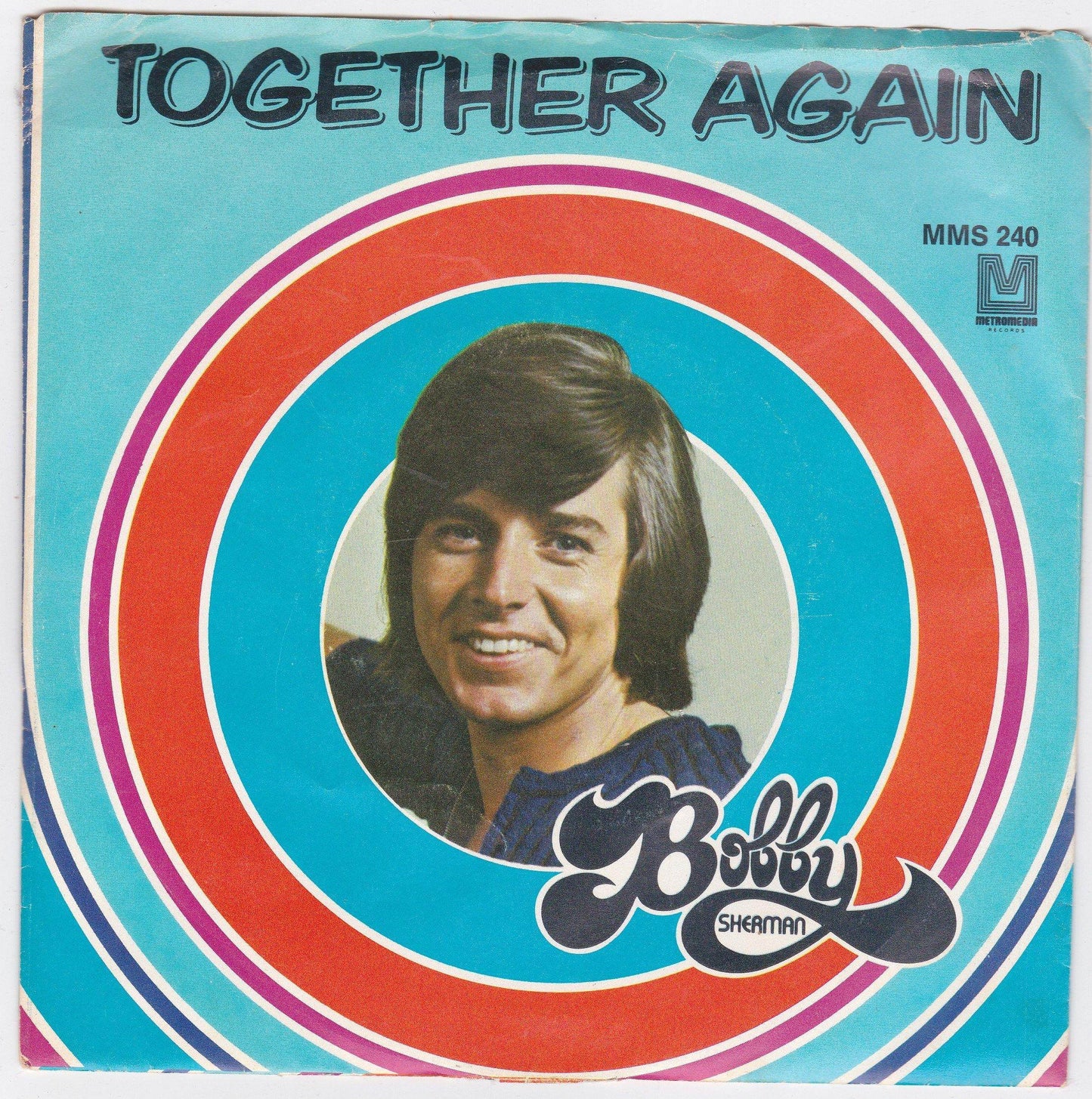 Bobby Sherman Together Again b/w Picture A Little Girl 7" 45rpm Vinyl Record 1972 - TulipStuff