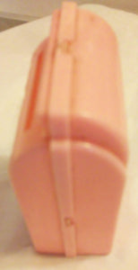 First Federal Savings of Detroit Vintage 1950's Pink Child's Bank - TulipStuff