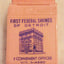 First Federal Savings of Detroit Vintage 1950's Pink Child's Bank - TulipStuff