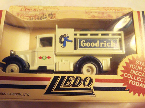 Lledo Models of Days Gone DG20 Goodrich 1936 Ford Stake Truck Made in England - TulipStuff