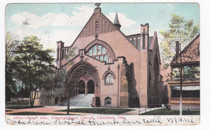 Hough Ave Congregational Church Cleveland Ohio 1900's Undivided Back Postcard - TulipStuff