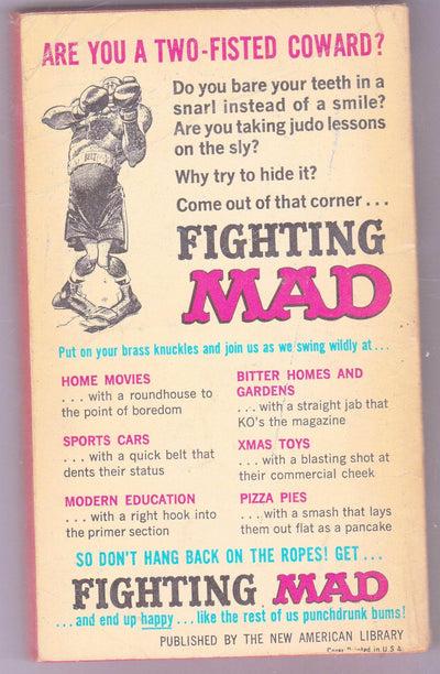 Fighting Mad Vintage Humor Paperback Book From Mad Magazine 1961 - TulipStuff