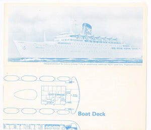 Chandris Lines RHMS Amerikanis Passenger Accomodation Plan Deck Plans 1972 - TulipStuff
