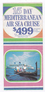 Chandris Lines RHMS Queen Frederica 1974 Mediterranean Air Sea Cruise Brochure - TulipStuff