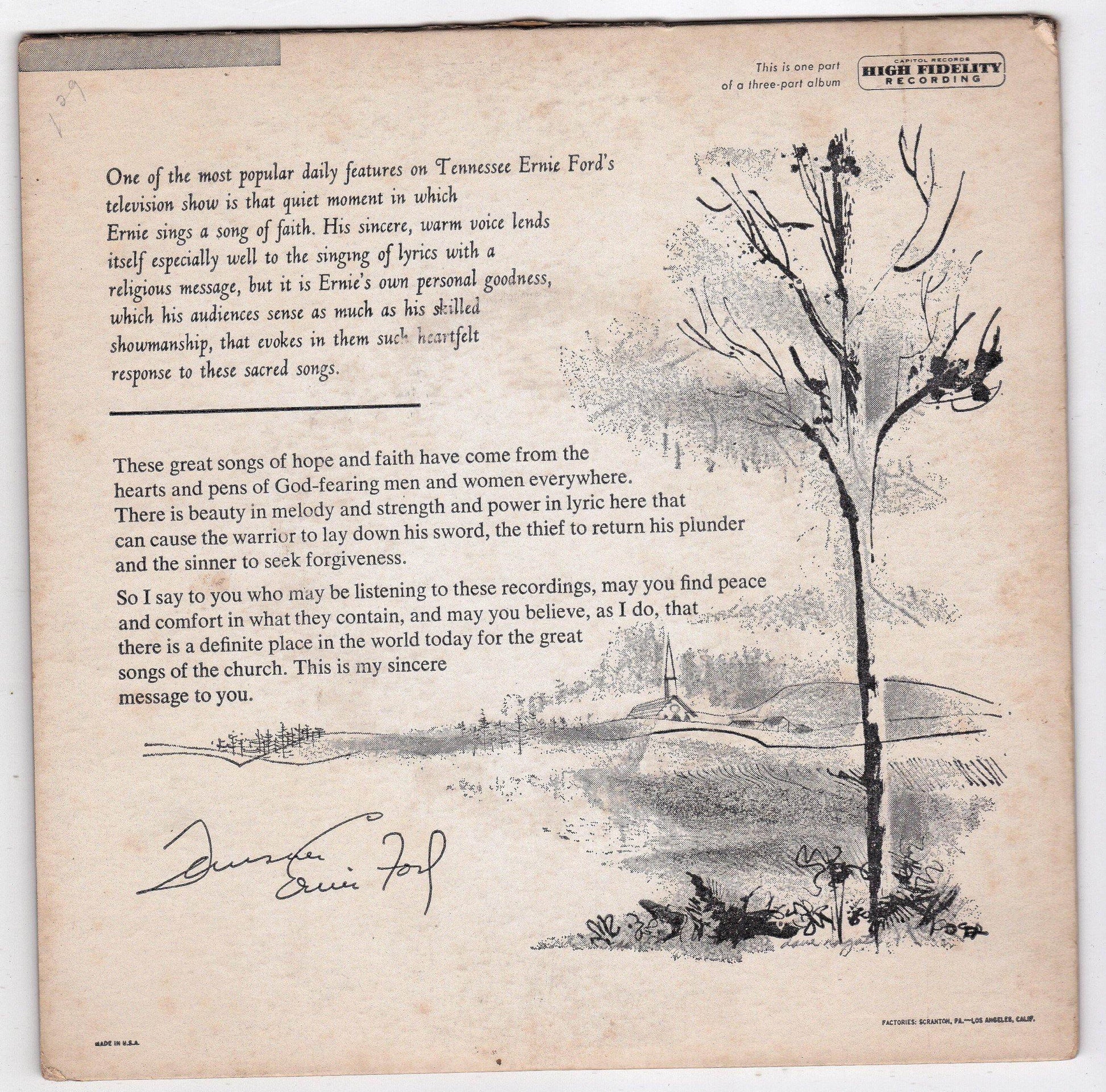 Tennessee Ernie Ford Hymns Part 3 1956 7 inch Capitol Records EAP 3-756 - TulipStuff
