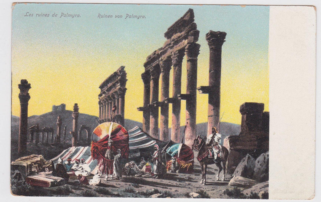 Les Ruines De Palmyra Syria 1910's Postcard Printed in Switzerland - TulipStuff