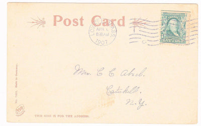 Fort Hill Park Lowell Massachusetts Undivided Back Antique Postcard 1907 - TulipStuff