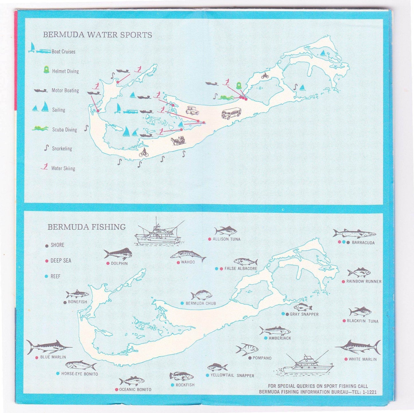 Handy Reference Map of Bermuda 1966 - TulipStuff