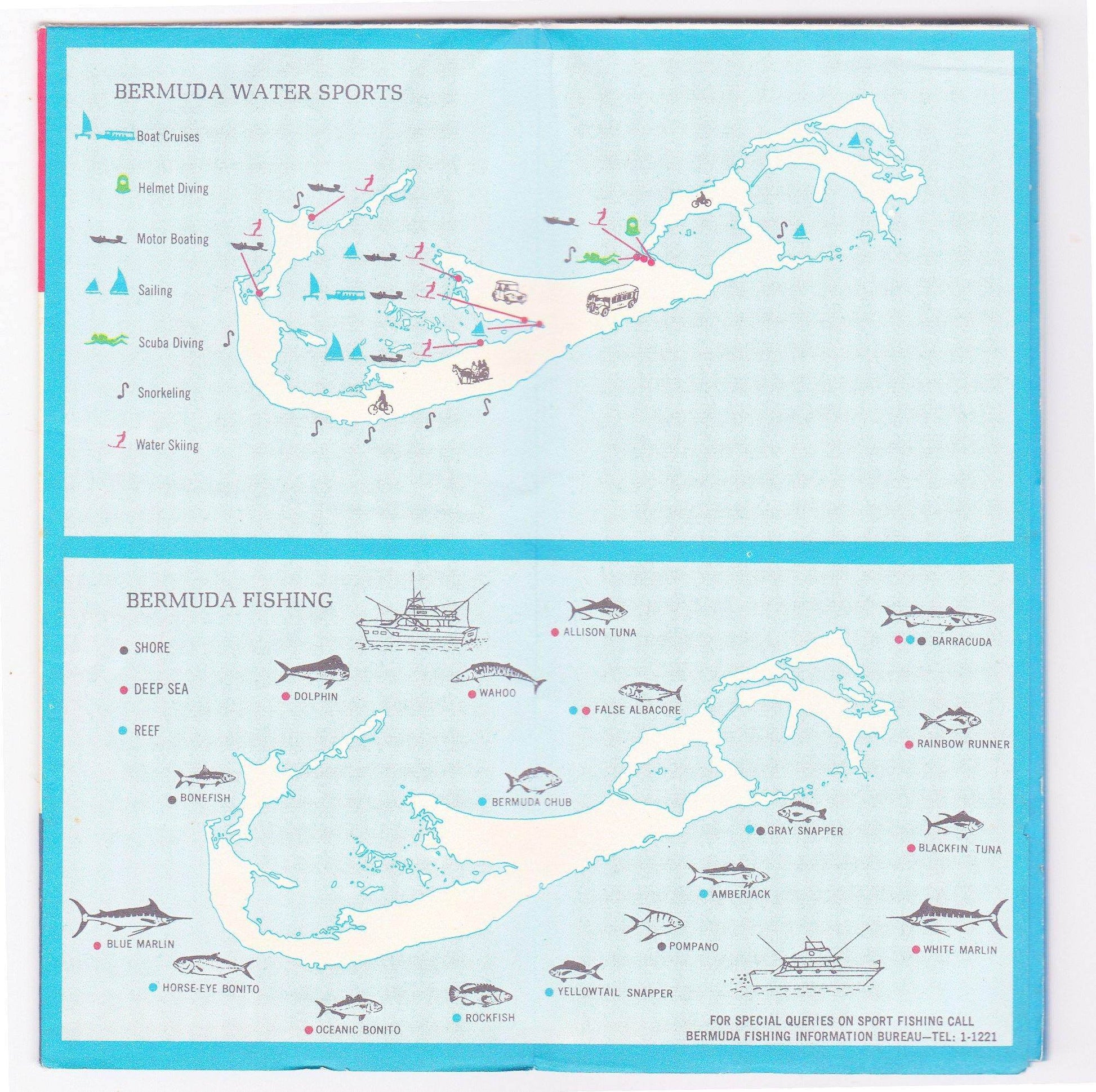 Handy Reference Map of Bermuda 1966 - TulipStuff