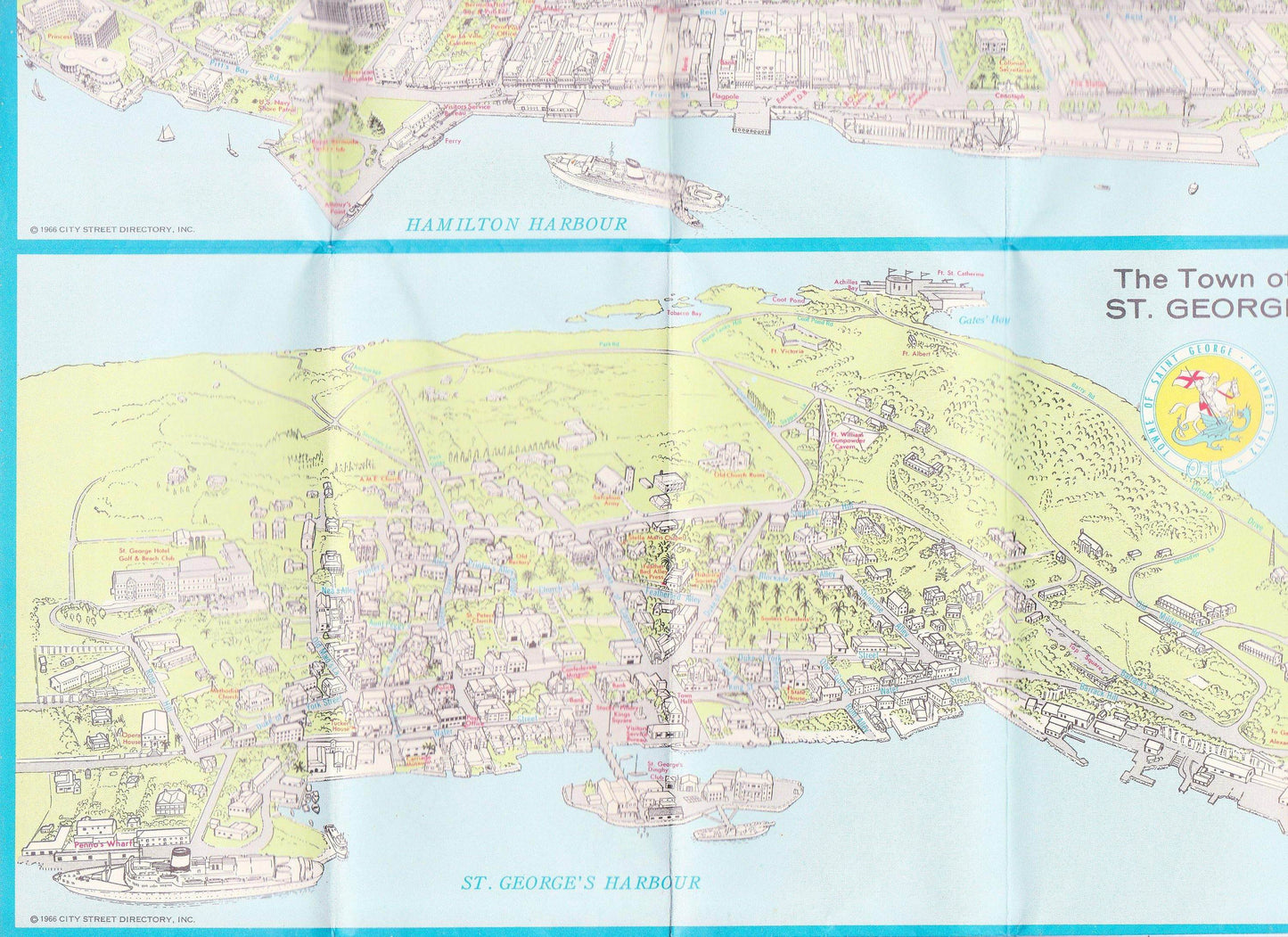 Handy Reference Map of Bermuda 1966 - TulipStuff