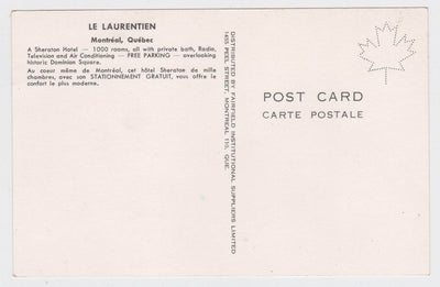 Hotel Laurentien Sheraton Dominion Square Montreal Quebec Canada 1960's Postcard - TulipStuff
