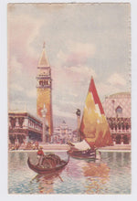 Load image into Gallery viewer, Venezia Piazzetta S Marco Dalla Laguna Venice Italy 1920&#39;s Vintage Postcard - TulipStuff
