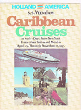 Load image into Gallery viewer, Holland America Cruises ss Veendam 1975 Caribbean Cruises from New York Brochure - TulipStuff
