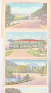 Mohawk Trail Thru The Berkshires Massachusetts 1940's Souvenir Postcard Folder - TulipStuff