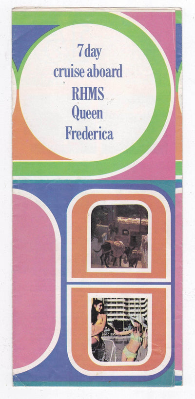 Chandris Lines RHMS Queen Frederica 1974 Mediterranean Air Sea Cruise Brochure - TulipStuff