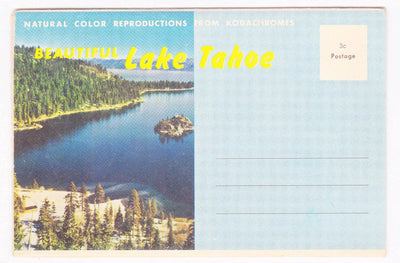 Beautiful Lake Tahoe 1950's Souvenir Postcard Folder - TulipStuff