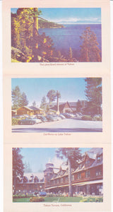 Beautiful Lake Tahoe 1950's Souvenir Postcard Folder - TulipStuff