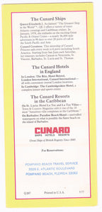 Cunard Princess 1977 Inaugural Season Caribbean Cruises from Florida Brochure - TulipStuff