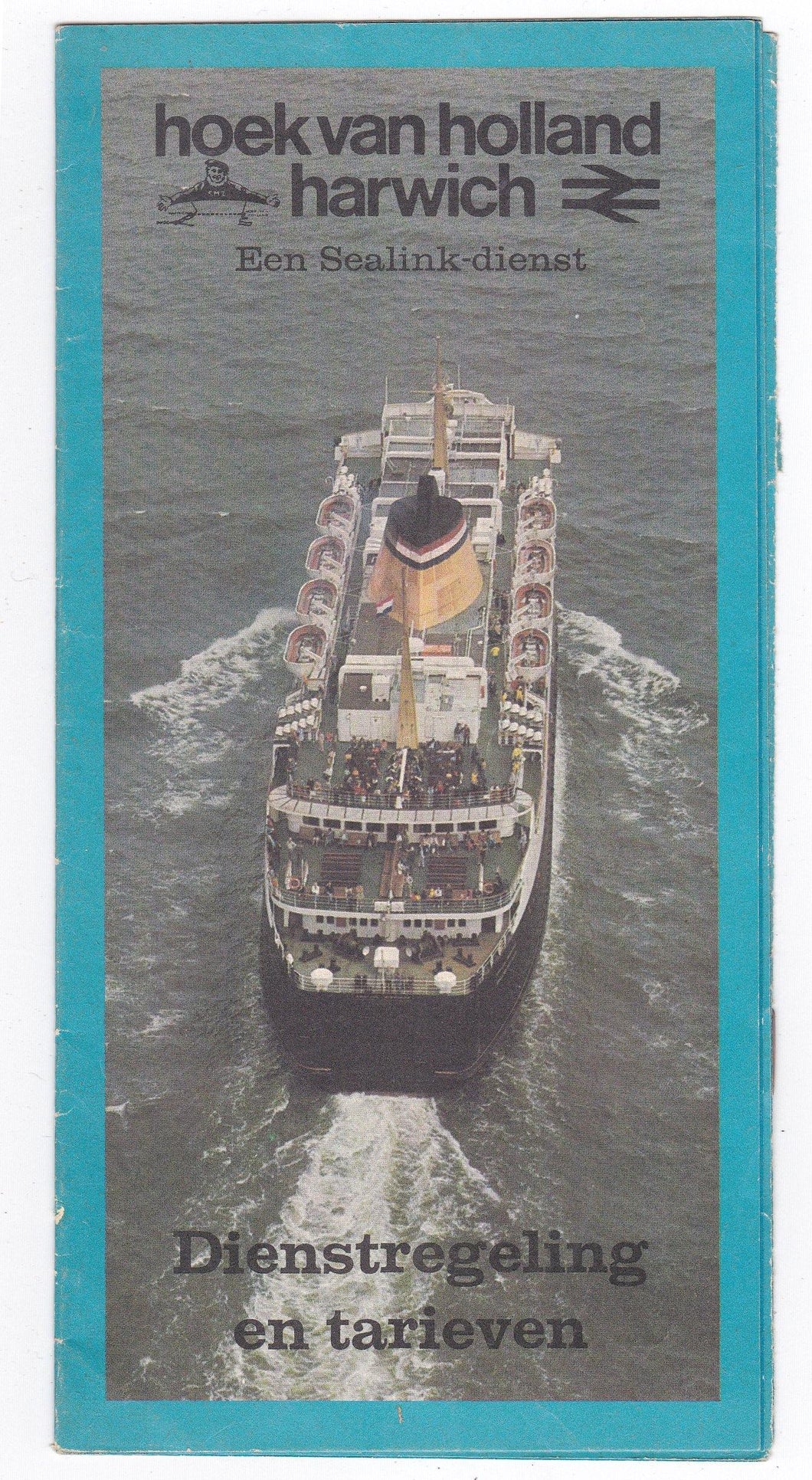 Sealink 1975 Car Ferry St Edmund Hoek van Holland Harwich Dutch Brochure - TulipStuff