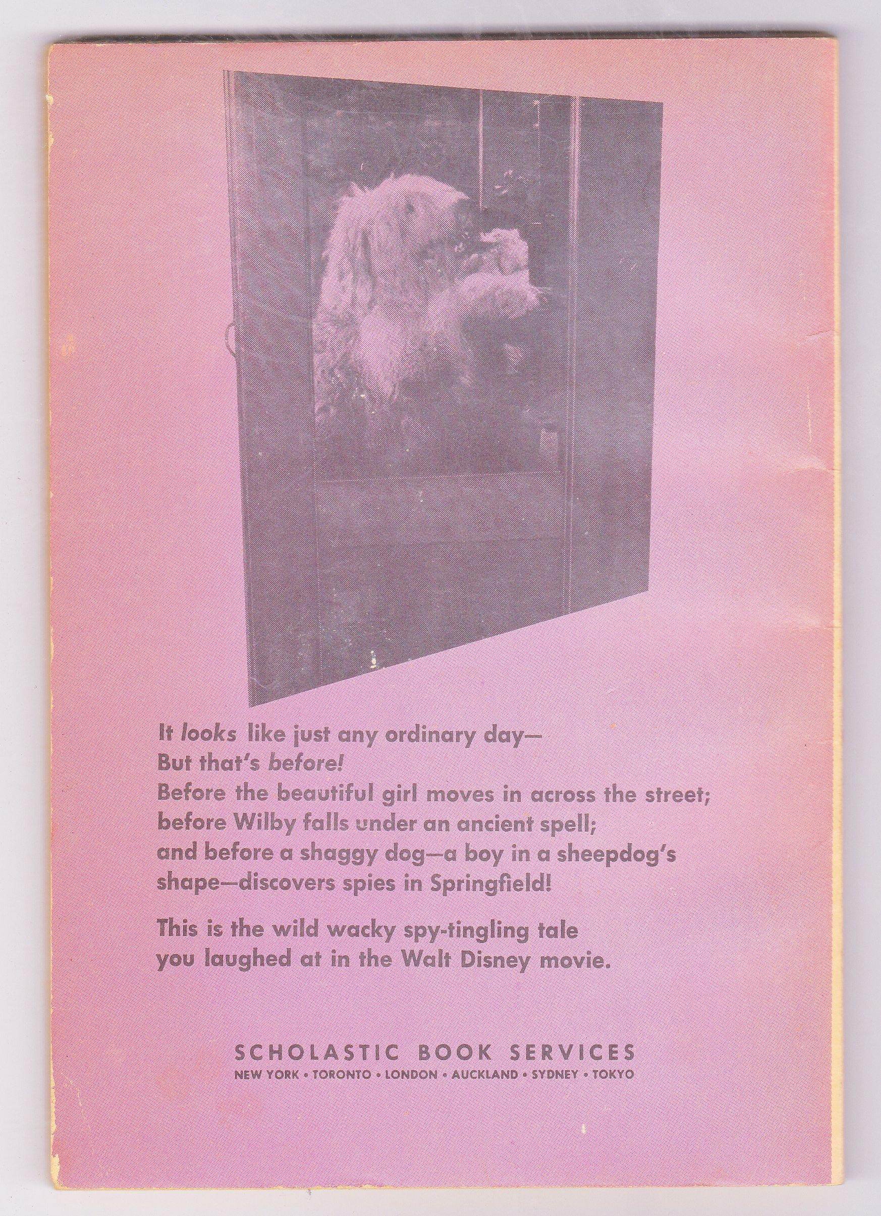 The Shaggy Dog Adapted By Elizabeth L Griffen From The Walt Disney Movie 1974 Paperback - TulipStuff