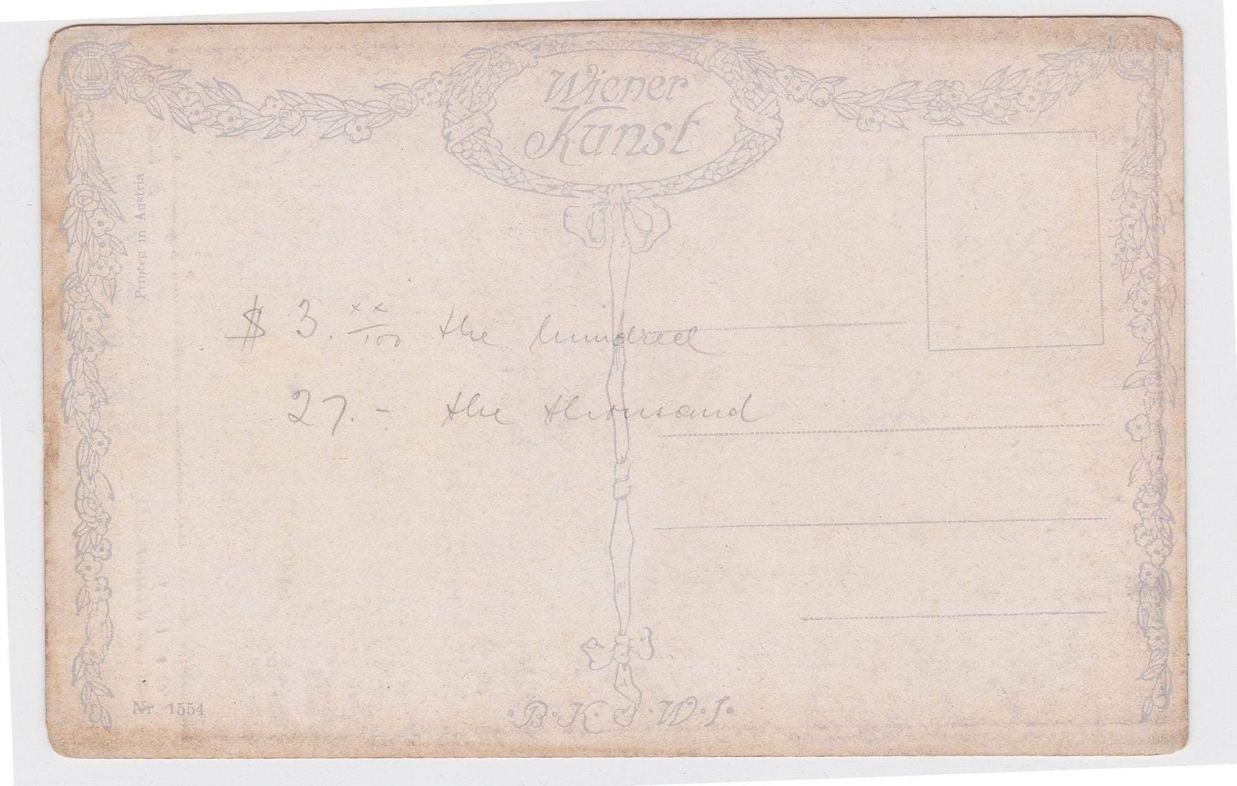 Liebesbotschaft Postillon d'amour D. Hock pinx Wiener Kunst Antique 1910's Austrian Postcard Cupid - TulipStuff