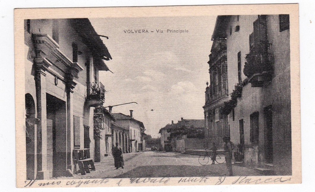 Volvera Via Principale 1910's Turin Piedmont Italy Postcard - TulipStuff